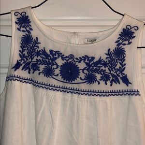 J. Crew blue and white floral dress